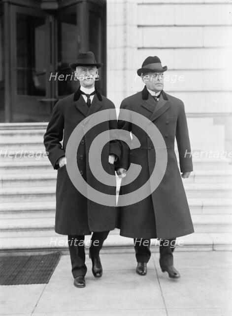 Owen, Robert Latham, Senator from Oklahoma, 1907-1925. Right, with Senator Thomas of Colorado, 1914. Creator: Harris & Ewing.