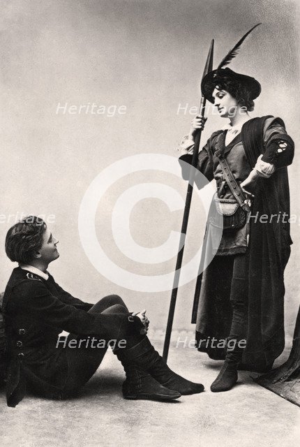 Lilian Braithwaite (1873-1948) and Henry Ainley (1875-1945), 1907.Artist: J Beagles & Co