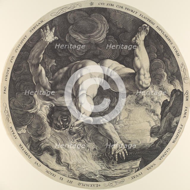 Ixion, from The Four Disgracers, 1588., 1588. Creator: Hendrik Goltzius.