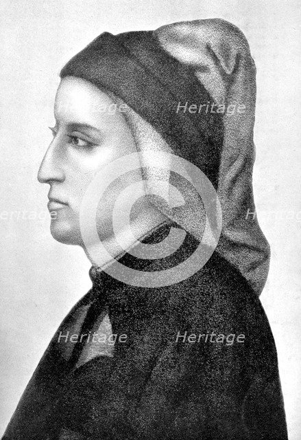 Dante Alighieri, Italian Florentine poet, (1903). Artist: Unknown
