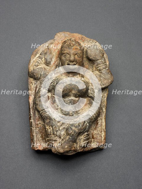 Goddess Durga Slaying the Buffalo Demon (Mahishasuramardini), Kushan period, 2nd century. Creator: Unknown.