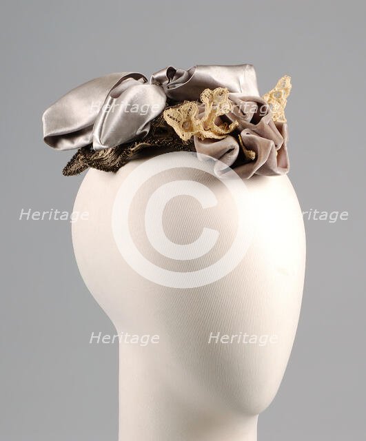 Evening hat, American, ca. 1895. Creator: Madame Tierce.