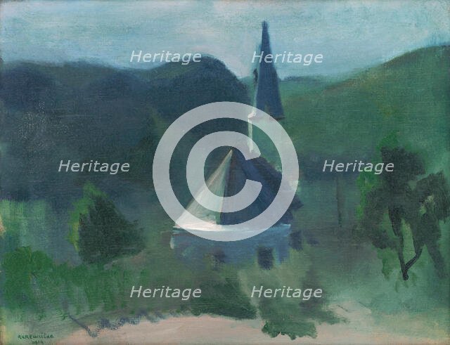 Church near Jasov, 1919. Creator: Rudolf Kremlicka.