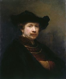 Self-Portrait in a Flat Cap, 1642. Creator: Rembrandt van Rhijn (1606-1669).