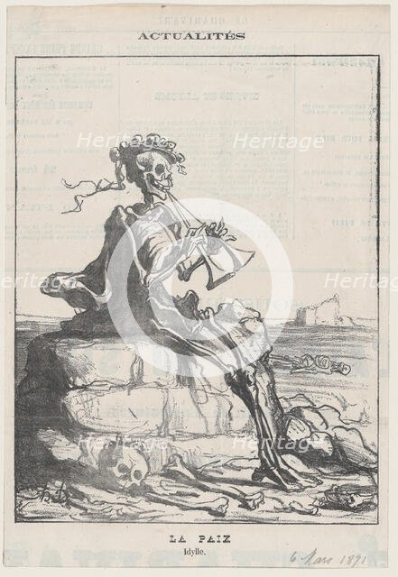 La Paix - Idylle, 1871. Creator: Honore Daumier.