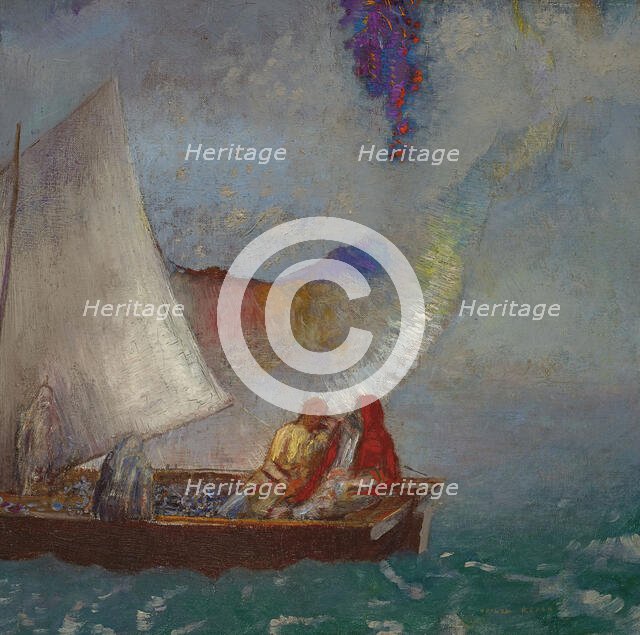 La Voile grise (The Gray Sail), um 1900-1904. Creator: Redon, Odilon (1840-1916).