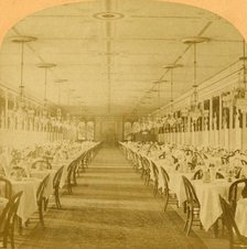 'Dining Hall, Grand Union Hotel, Saratoga, Largest Dining Hall in the World', 1882. Creator: BW Kilburn.