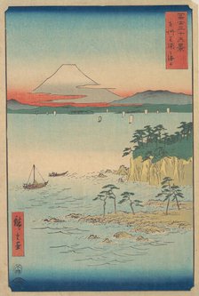 Fuji from Miura, Sagami (Soshu Miura no Kaijo), from the series Thirty-six Views of Mount ..., 1858. Creator: Ando Hiroshige.