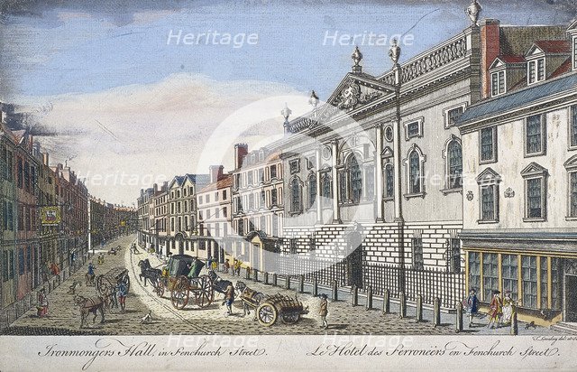 Ironmongers' Hall, London, c1750. Artist: T Loveday
