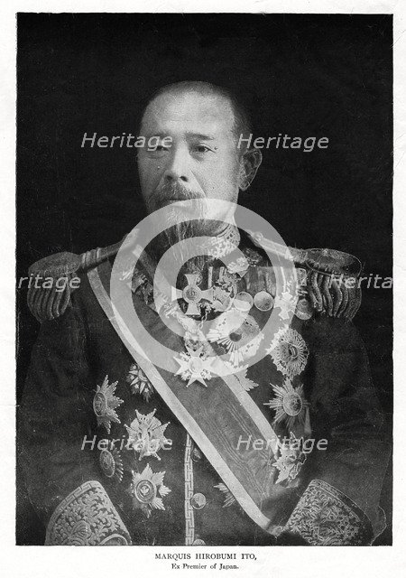 Ito Hirobumi, first Prime Minister of Japan, 1908. Artist: Unknown
