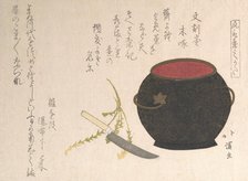 Vase and Kitchen Knife, 1816. Creator: Totoya Hokkei.