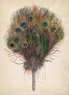 Peacock Feather Fan, c. 1938. Creator: Edna C. Rex.