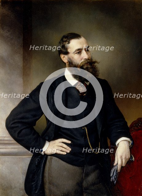 Portrait of the jurist and political philosopher Boris Nikolayevich Chicherin, End of 19th cen.. Artist: Sherwood, Vladimir Osipovich (1832-1897)