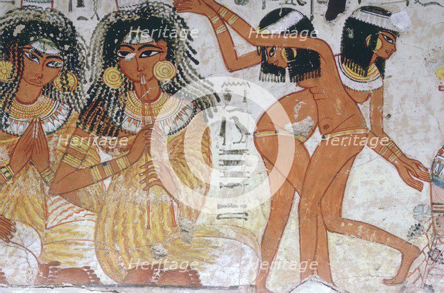 Fragment of wall painting from the tomb of Nebamun, Thebes, Egypt, 18th Dynasty, c1350 BC. Artist: Unknown