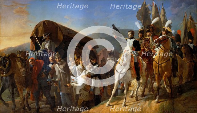 Napoleon Pays Homage to the Courage of the Wounded. Artist: Debret, Jean-Baptiste (1768-1848)