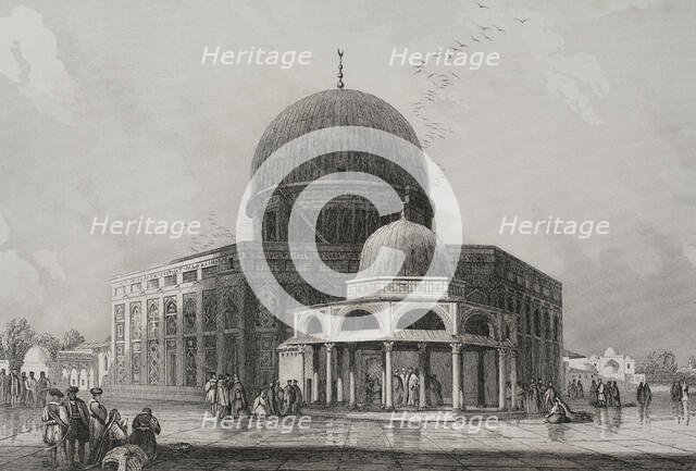 Dome of the Rock, Jerusalem, 1840. Creator: Charles Nicolas Ransonnette.