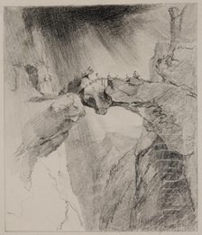 The Bridge of Fear, 1827. Creator: Thomas Cole.
