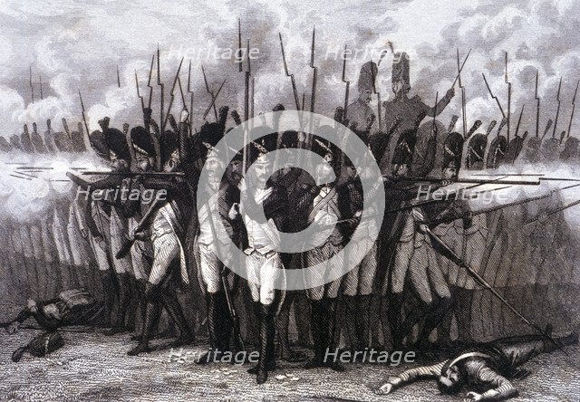 War of Independence, the French infantry at the Battle of Bailen forming to defend from an attack…