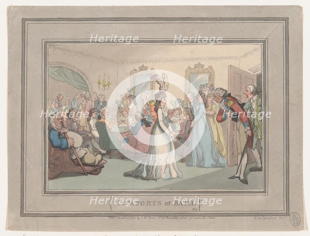 Comforts of Bath, Plate 8, January 6, 1798., January 6, 1798. Creator: Thomas Rowlandson.