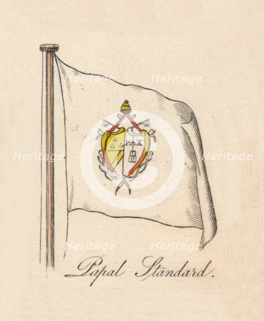 'Papal Standard', 1838. Artist: Unknown.