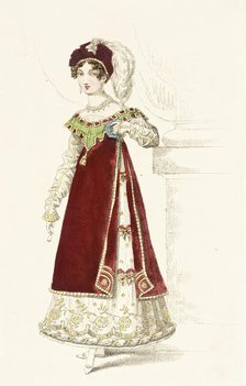 Fashion Plate (Danish Fancy Dress Worn at the Prince Regents Fête), 1819. Creator: John Bell.