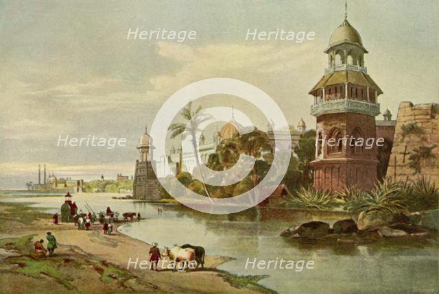 'Delhi - The King's Palace from the River', 1840s, (1901). Creator: Charles Stewart Hardinge.