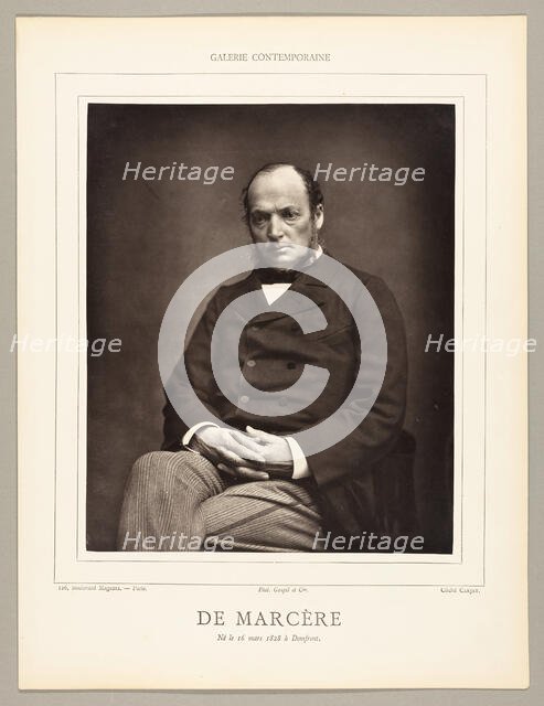 Émile Deshayes de Marcère (French politician, 1828-1918), c. 1876. Creator: Etienne Carjat.