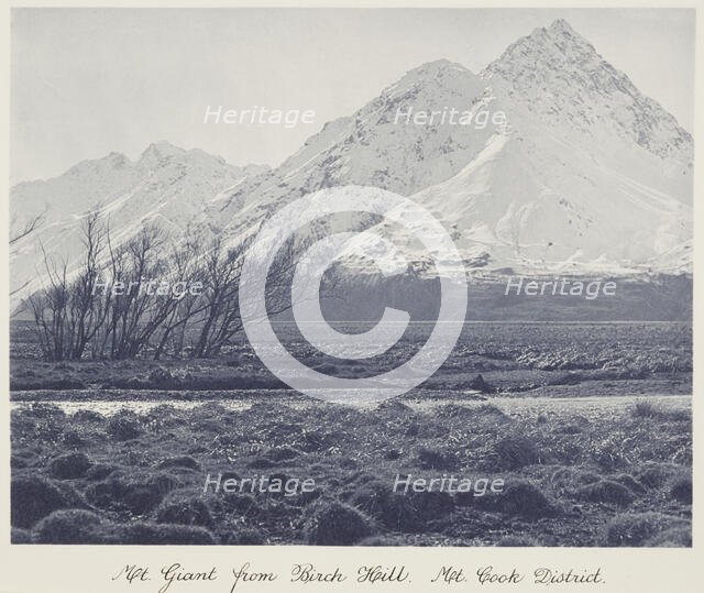 Mt Giant from Birch Hill, Mt Cook district. From the album: Record Pictures of New Zealand,  1920s. Creator: Harry Moult.