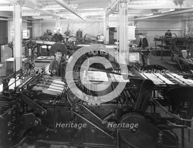 A print room, Mexborough, South Yorkshire, 1959. Artist: Michael Walters