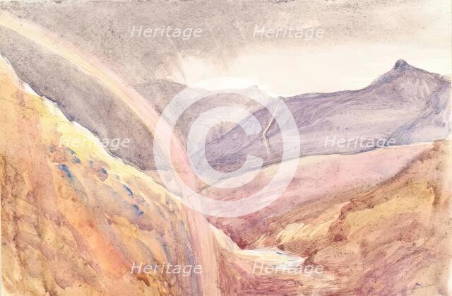 Highland Scenery with Rainbow, c1847 Creator: John Phillip.