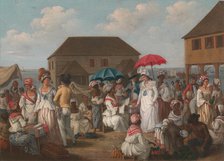 Linen Market, Dominica - A Market Scene, ca.1780. Creator: Agostino Brunias.
