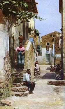 Street scene, Taormina, Sicily, Italy, c1923. Artist: Unknown