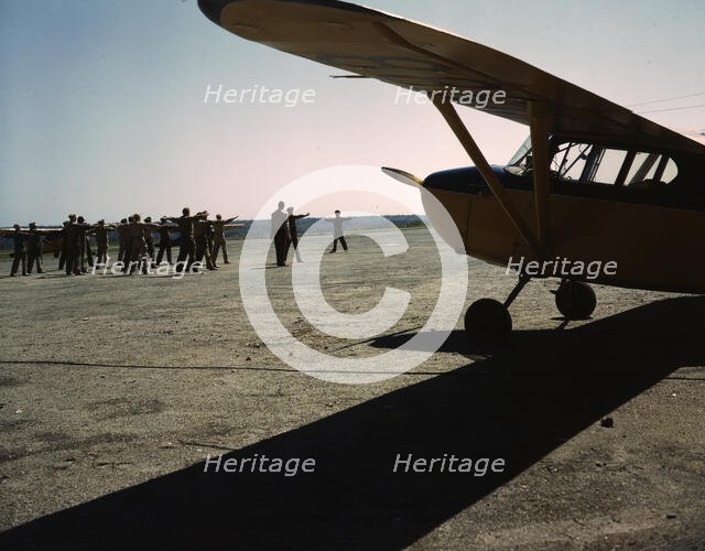 Civil Air Patrol Base, Bar Harbor, Maine, 1943. Creator: John Collier.