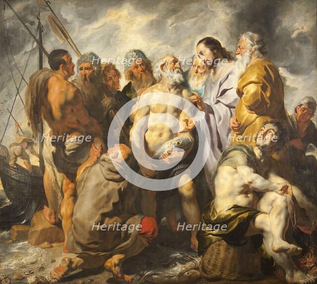 The Appointment of Peter as Chief Shepherd of the Church, c. 1616-1617. Creator: Jordaens, Jacob (1593-1678).