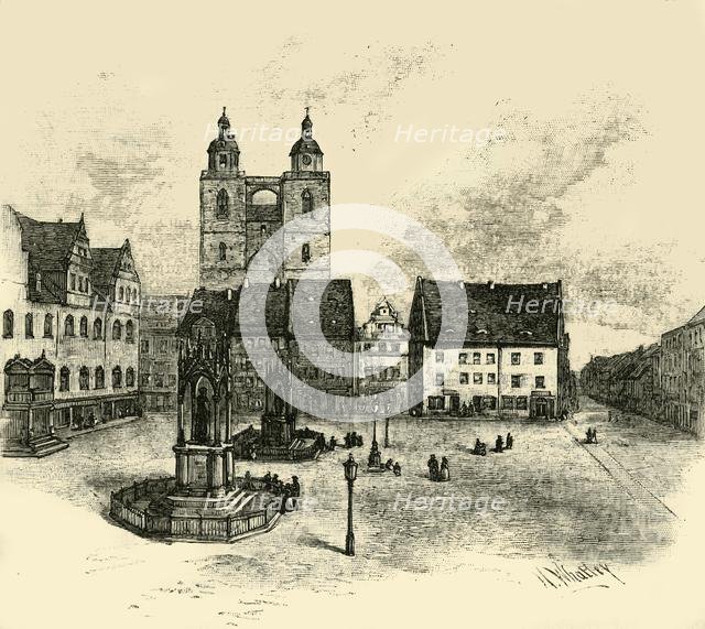 'The Market Square, Wittenberg', 1890.   Creator: Unknown.