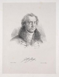 Illustrations for Faust: Frontispiece - Portrait of Johann Wolfgang von Goethe, 1828. Creator: Eugène Delacroix (French, 1798-1863); Chez Ch. Motte, Éditeur, distributed by Chez Sautelet, Libraire.