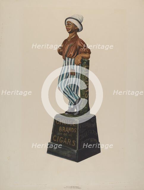 Cigar Store Figure, 1935/1942. Creator: Einar Heiberg.