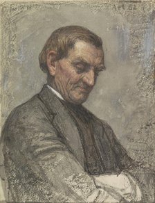 Portrait of a man, with a downcast look, 1884. Creator: Jan Veth.