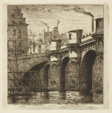 Le Pont-Neuf, 1853. Creator: Charles Meryon.