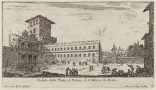 Veduta della Piaza et Palazo di St. Marco in Roma, 1640-1660. Creator: Israel Silvestre.