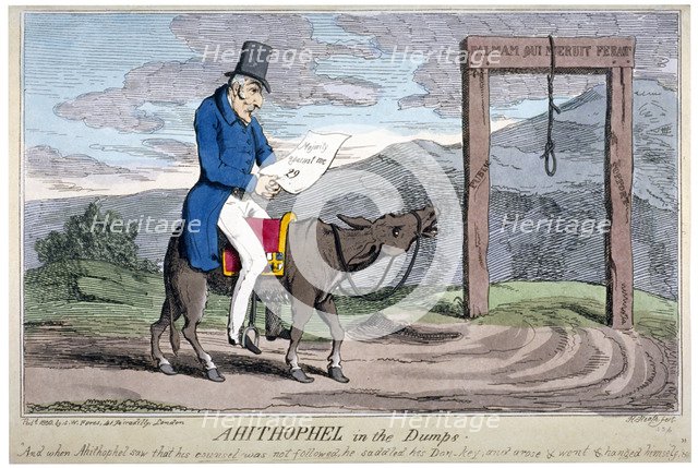 'Ahithophel in the dumps', 1830. Artist: Henry Heath