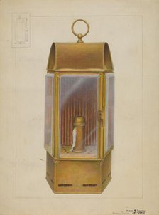 Wardroom Lamp from "Constitution", c. 1937. Creator: James M. Lawson.