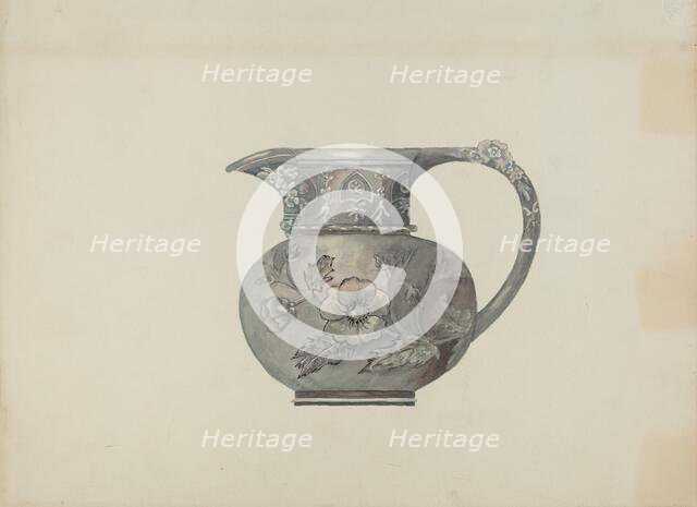 Pewter Creamer, c. 1937. Creator: Beulah Bradleigh.