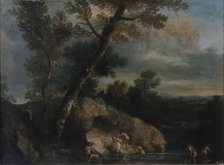 Sea landscape with robbers. Artist: Rosa, Salvatore (1615-1673)