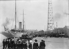 French Commission To U.S. Arriving at Navy Yard On 'Mayflower', 1917. Creator: Harris & Ewing.