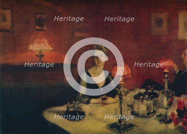'A Dinner Table at Night', 1884.  Artist: John Singer Sargent.