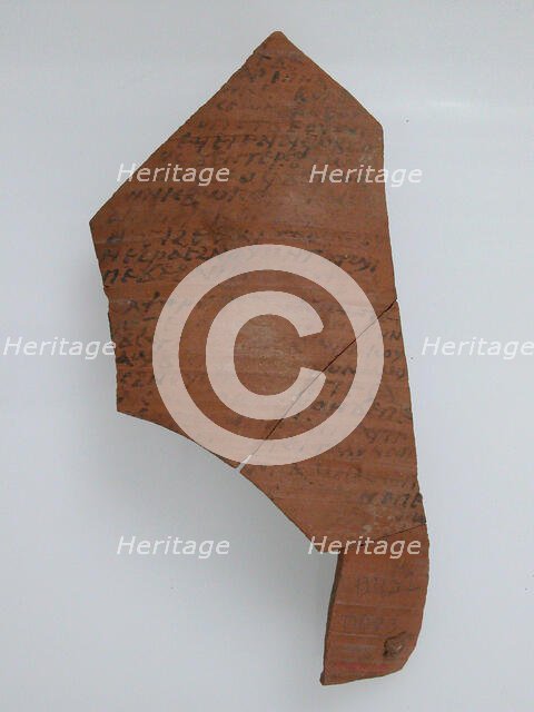 Ostrakon, Coptic, 7th century. Creator: Unknown.