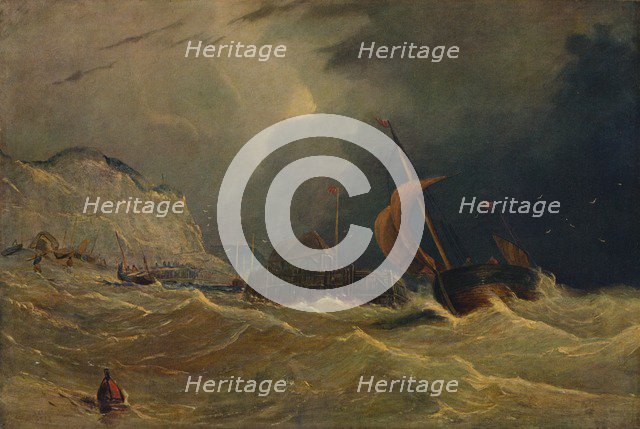 'Stormy Seascape', c1830, (1938). Artist: Unknown.