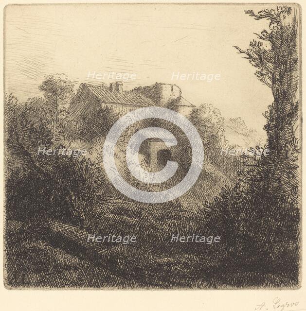 Farm on a Hill (La ferme sur la colline). Creator: Alphonse Legros.