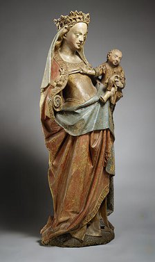 Virgin and Child with Bird, French, mid-15th century. Creator: Unknown.